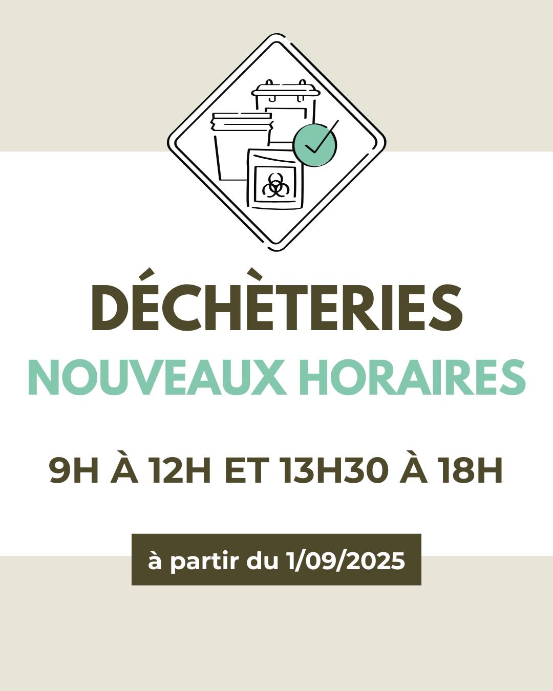Lire la suite à propos de l’article Déchèterie nouveaux horaires