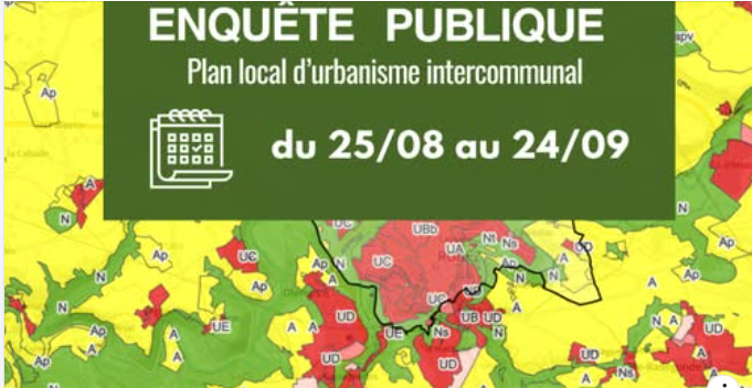 Lire la suite à propos de l’article ENQUÊTE PUBLIQUE – Révision n°6 du Plan local d’urbanisme intercommunal (PLUi)